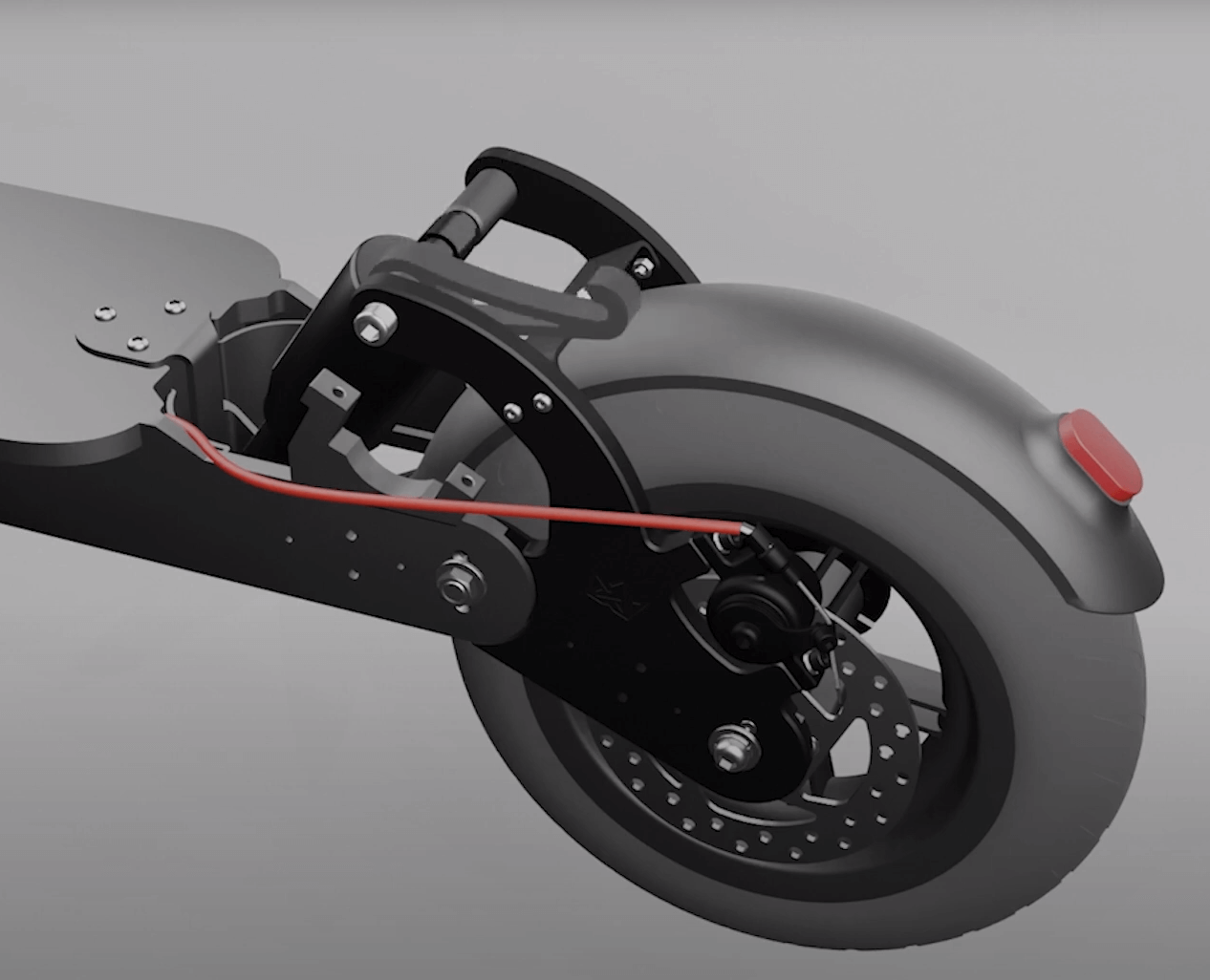 konyk rear suspension for xiaomi scooter pro, pro2 in 3d model